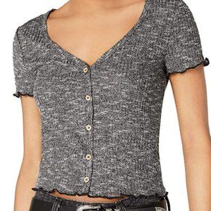 Crave Fame Lettuce-Edge Crop Top